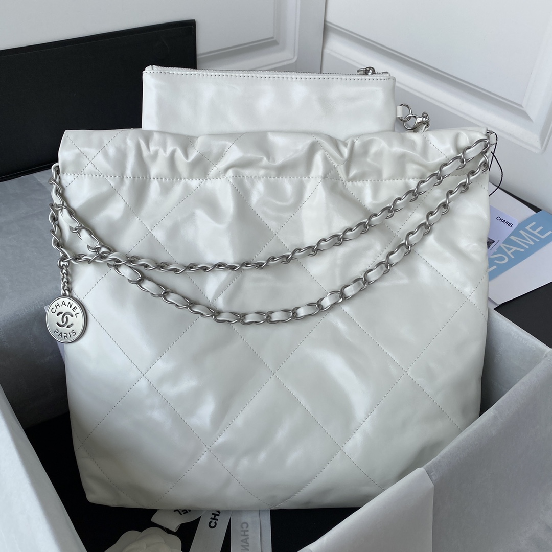 Calfskin 22 Small Handbag Shoulder Bag AS3260 White